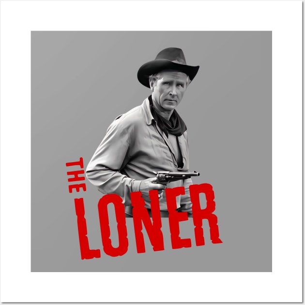 The Loner - Lloyd Bridges - 60s TV Western Wall Art by wildzerouk